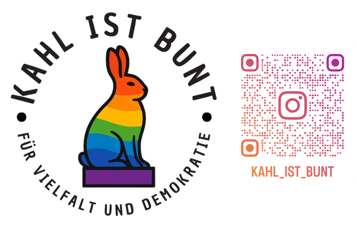 Kahl ist Bunt Logo und QR Code zu Instagram