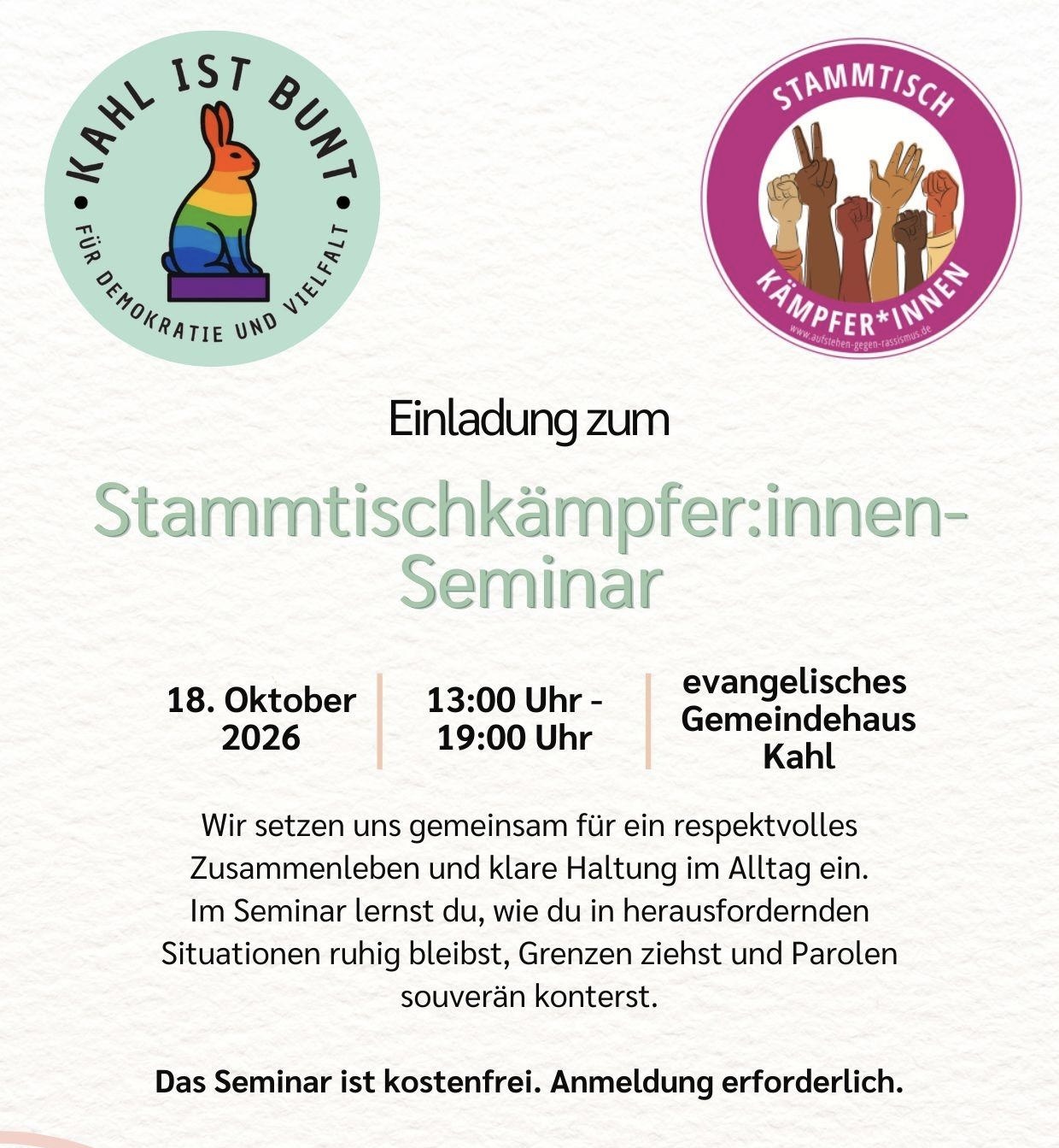 Stammtischkämpfer:innen-Seminar Oktober 2026